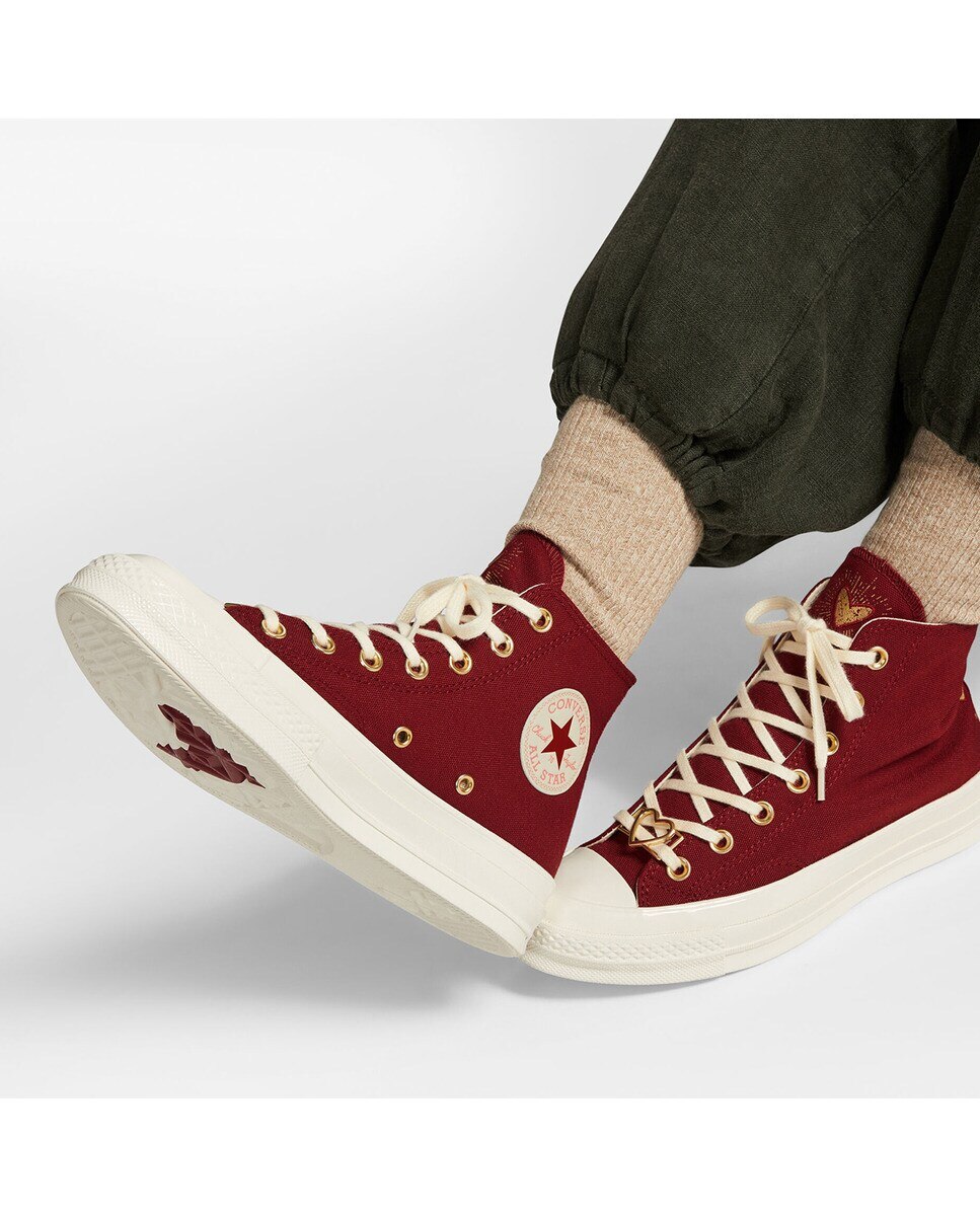 Sapatilhas Casual Altas de Mulher Chuck 70 Valentines Day Grená-9