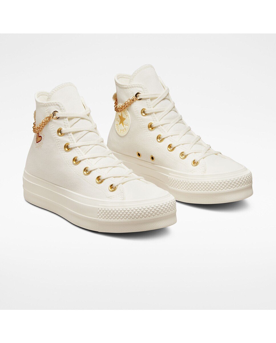 Sapatilhas Casual Altas de Mulher Chuck Taylor All Star Gold Chain Osso-2