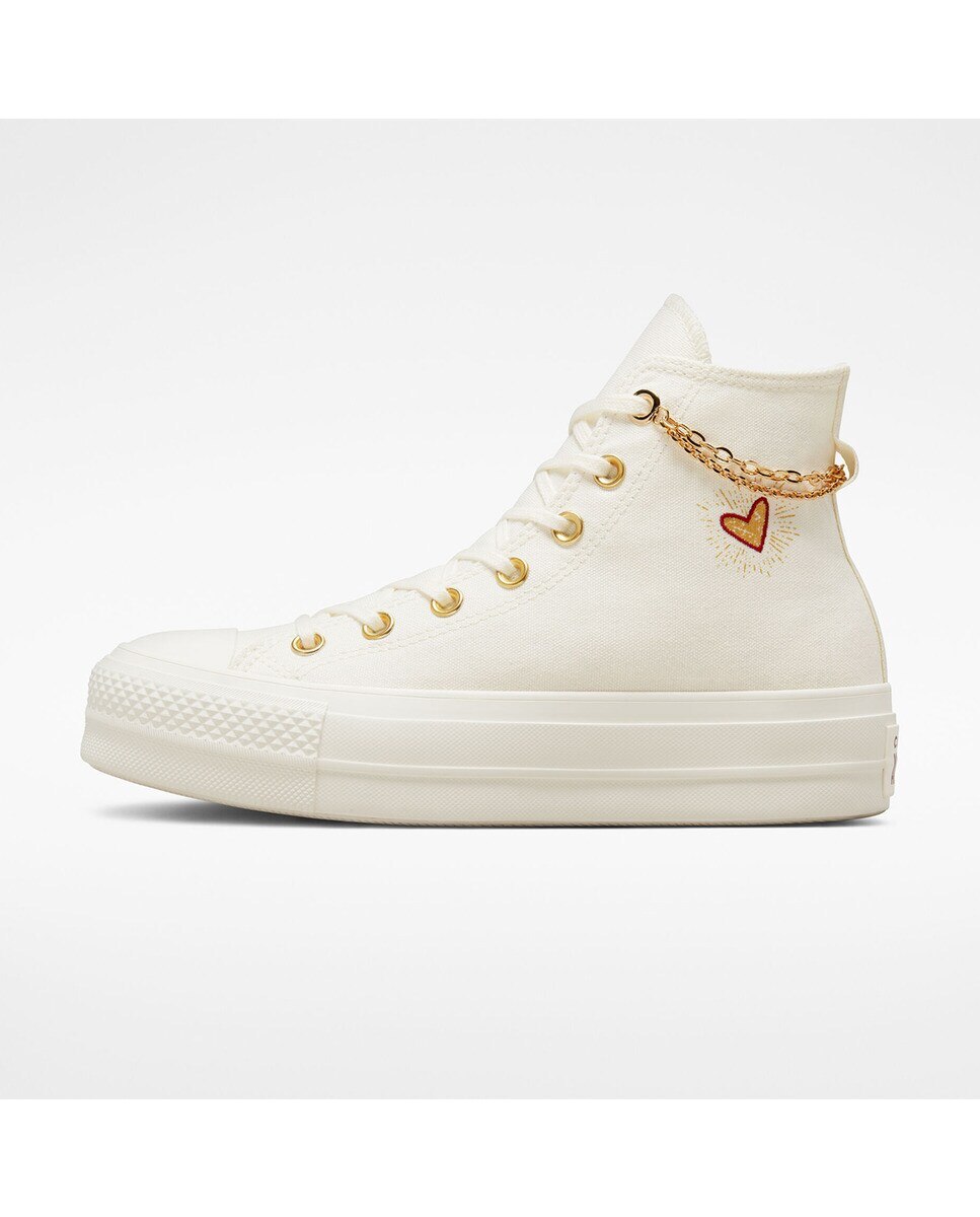 Sapatilhas Casual Altas de Mulher Chuck Taylor All Star Gold Chain Osso-4