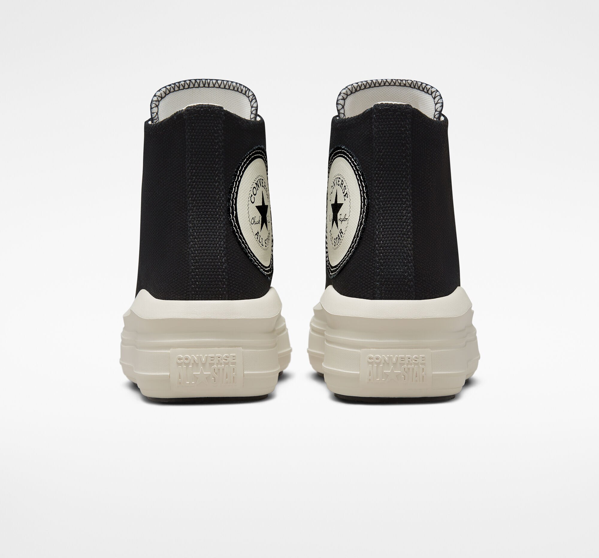 Sapatilhas Casual Altas de Mulher Chuck Taylor All Star Move Platform Oversized Patch Preto-5