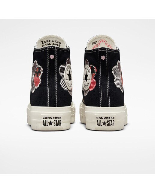 Sapatilhas Casual Altas de Mulher Chuck Taylor All Star Lift Platform Crafted Patchwork Estampado-5
