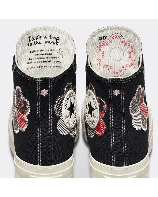 Sapatilhas Casual Altas de Mulher Chuck Taylor All Star Lift Platform Crafted Patchwork Estampado-7