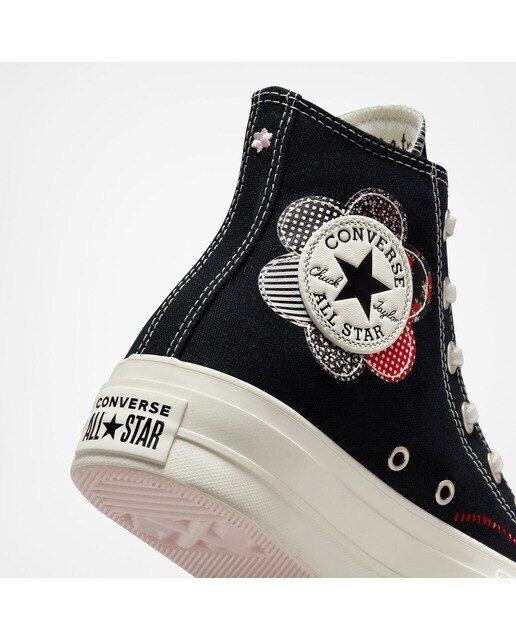 Sapatilhas Casual Altas de Mulher Chuck Taylor All Star Lift Platform Crafted Patchwork Estampado-8