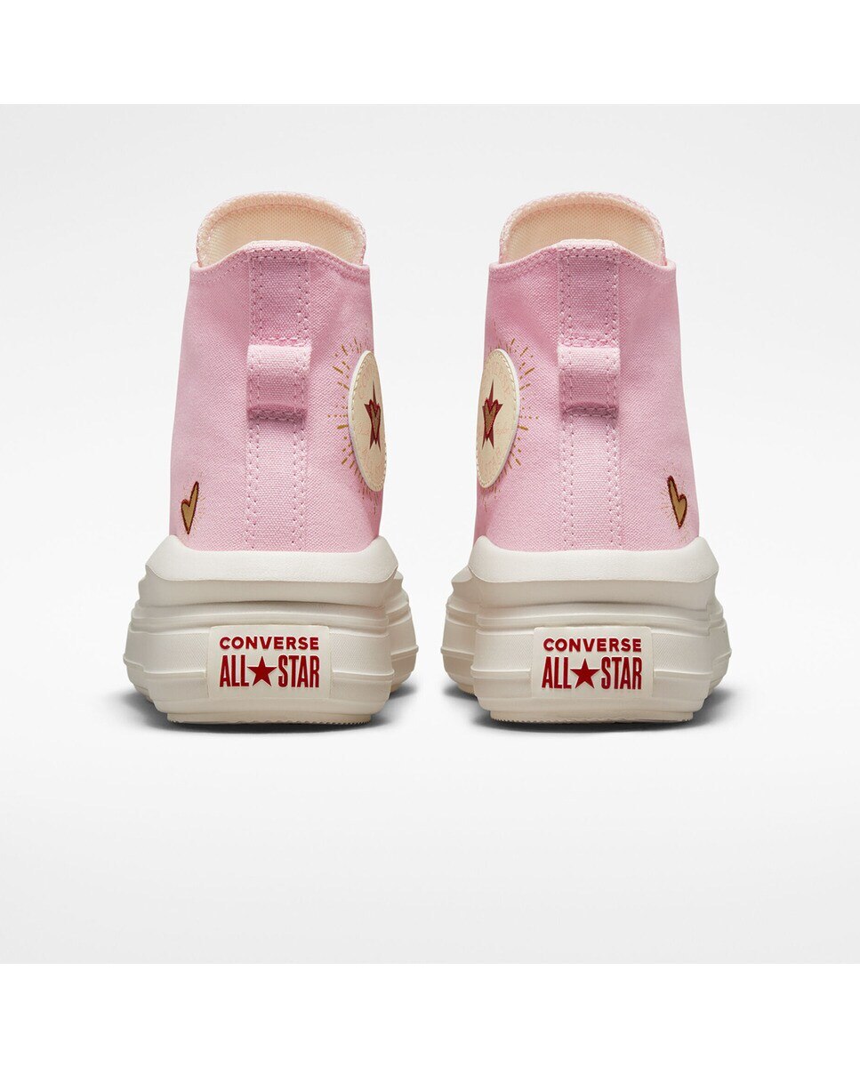 Sapatilhas Casual Altas de Mulher Chuck Taylor All Star Move Platform Hearts Rosa-5
