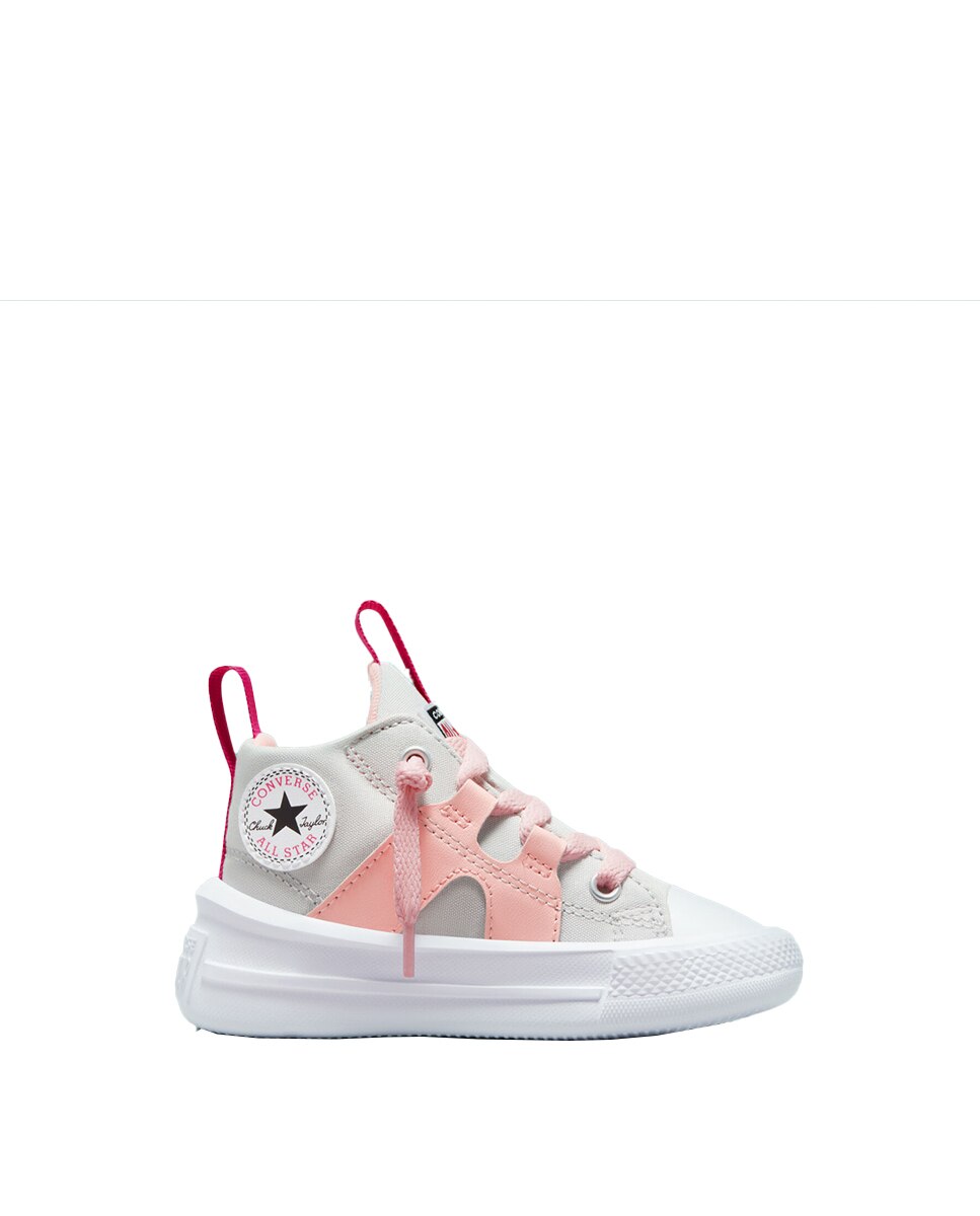 Sapatilhas Casual Médias de Bebé Chuck Taylor All Star Ultra Color Pop Cinzento / Rosa-1