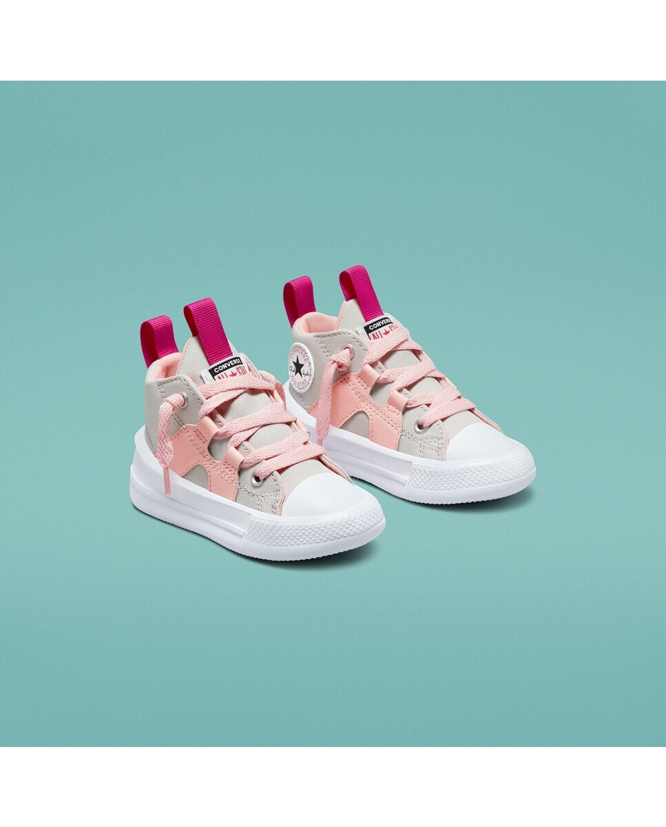 Sapatilhas Casual Médias de Bebé Chuck Taylor All Star Ultra Color Pop Cinzento / Rosa-3