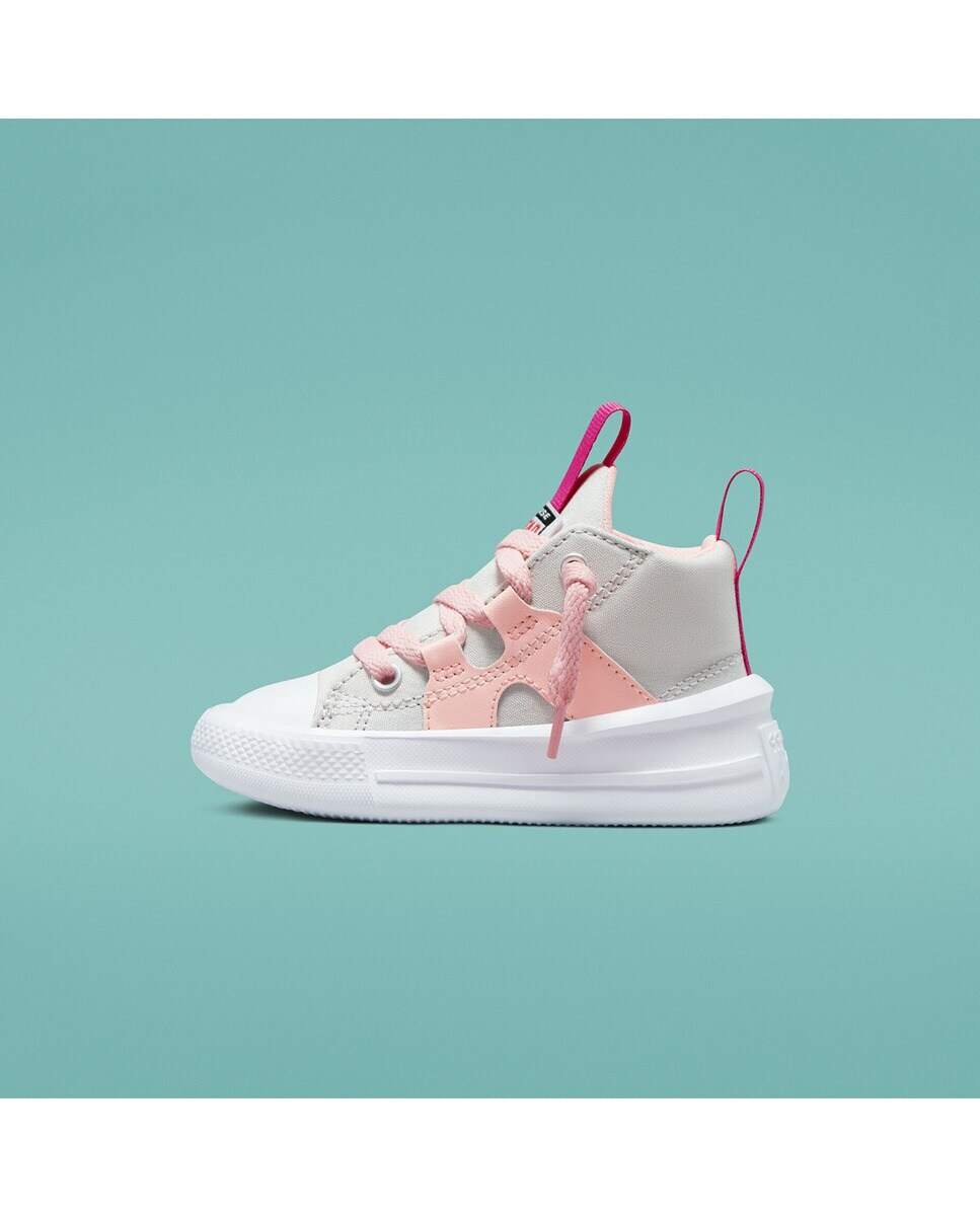 Sapatilhas Casual Médias de Bebé Chuck Taylor All Star Ultra Color Pop Cinzento / Rosa-4