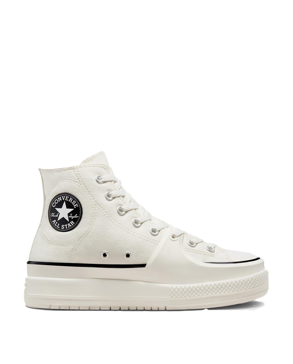 Sapatilhas Casual Altas Unissexo Chuck Taylor All Star Construct Branco-1
