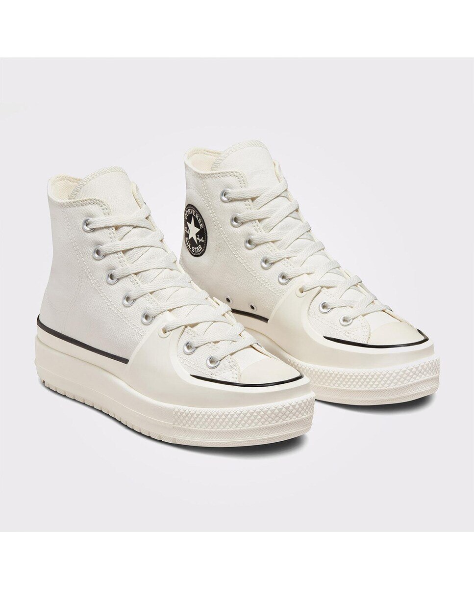 Sapatilhas Casual Altas Unissexo Chuck Taylor All Star Construct Branco-2