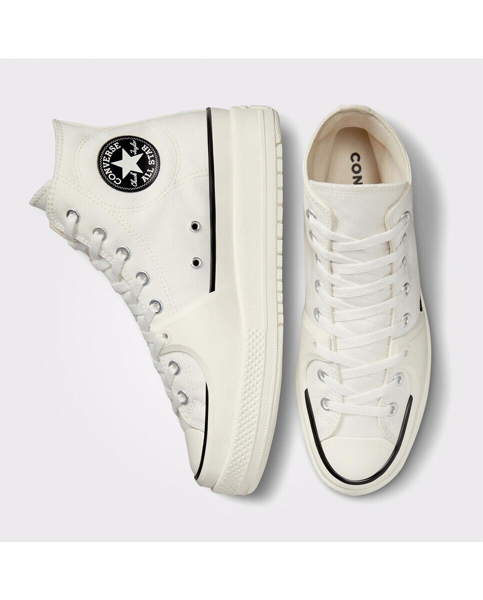 Sapatilhas Casual Altas Unissexo Chuck Taylor All Star Construct Branco-3