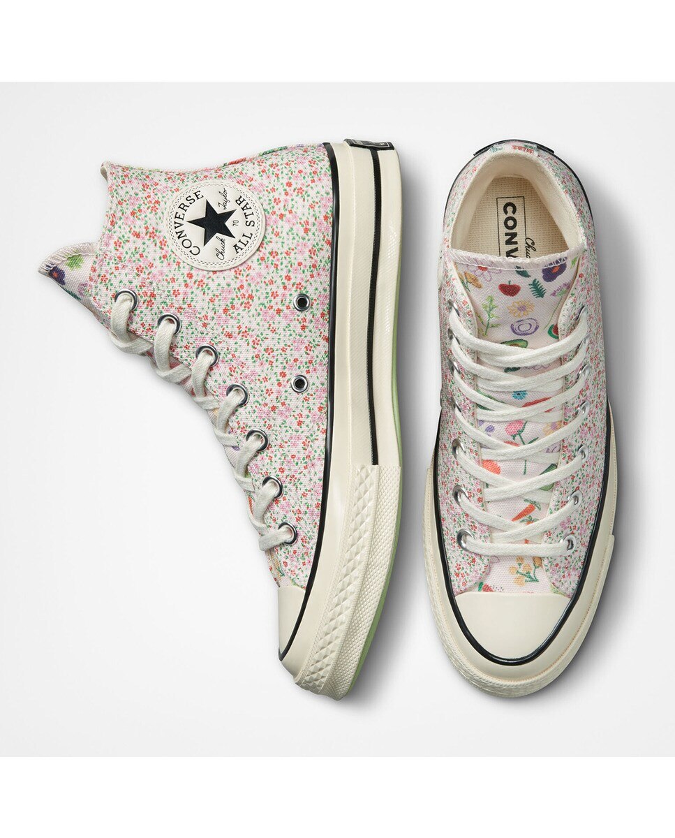 Sapatilhas Casual Unissexo Chuck 70 Festival Juicy Green Graphic Altas Estampado-3