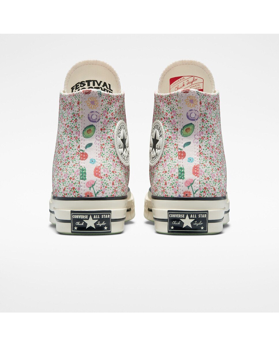 Sapatilhas Casual Unissexo Chuck 70 Festival Juicy Green Graphic Altas Estampado-5