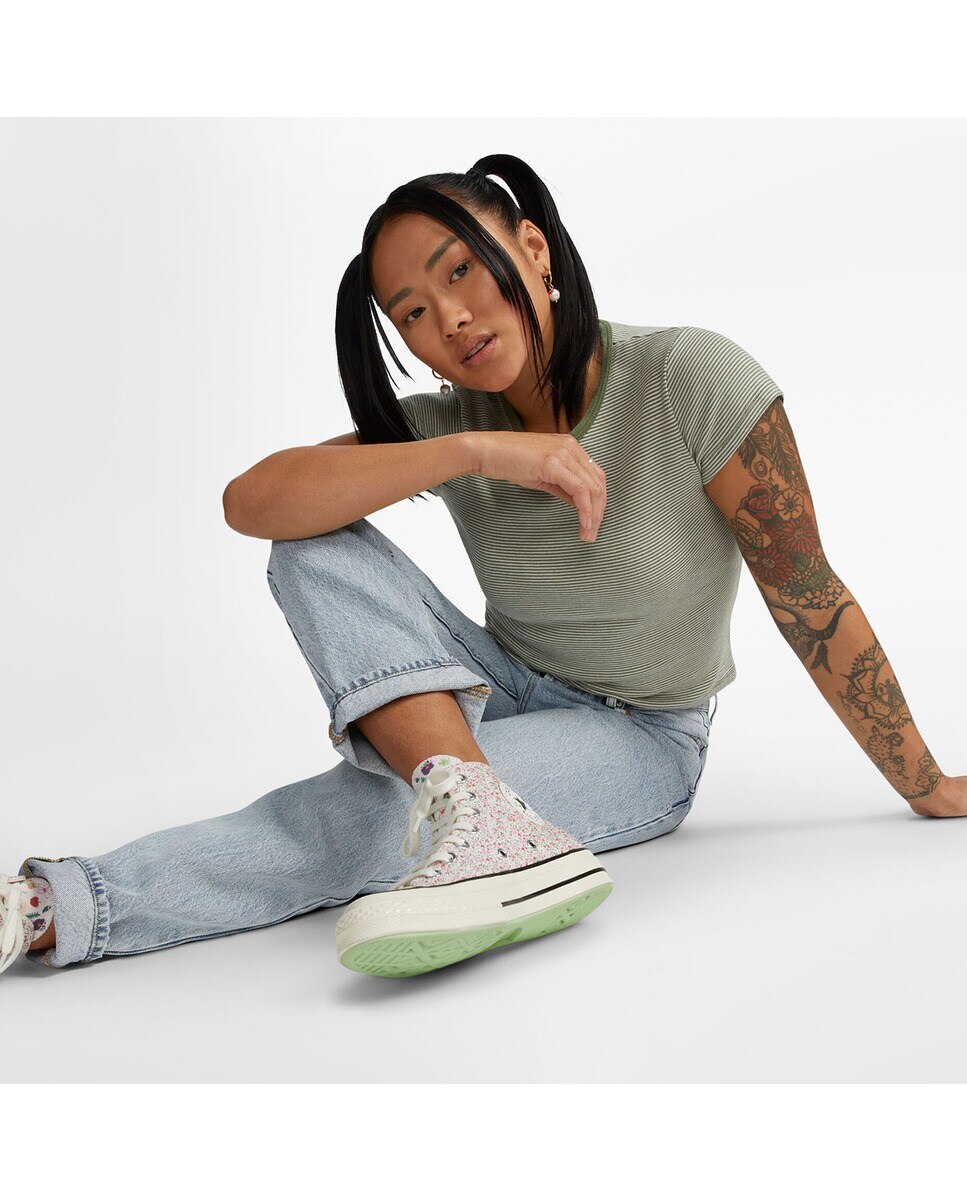 Sapatilhas Casual Unissexo Chuck 70 Festival Juicy Green Graphic Altas Estampado-10