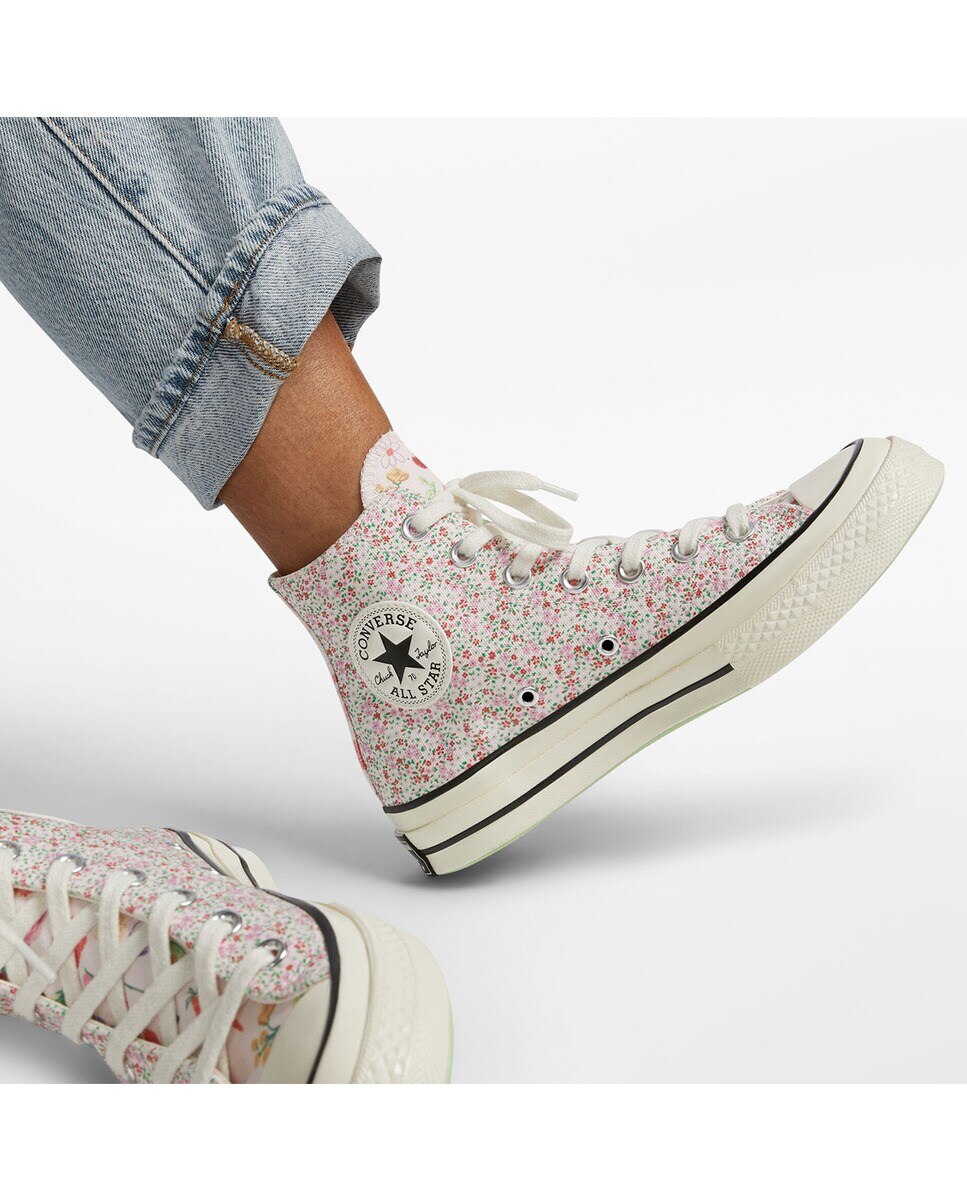 Sapatilhas Casual Unissexo Chuck 70 Festival Juicy Green Graphic Altas Estampado-11