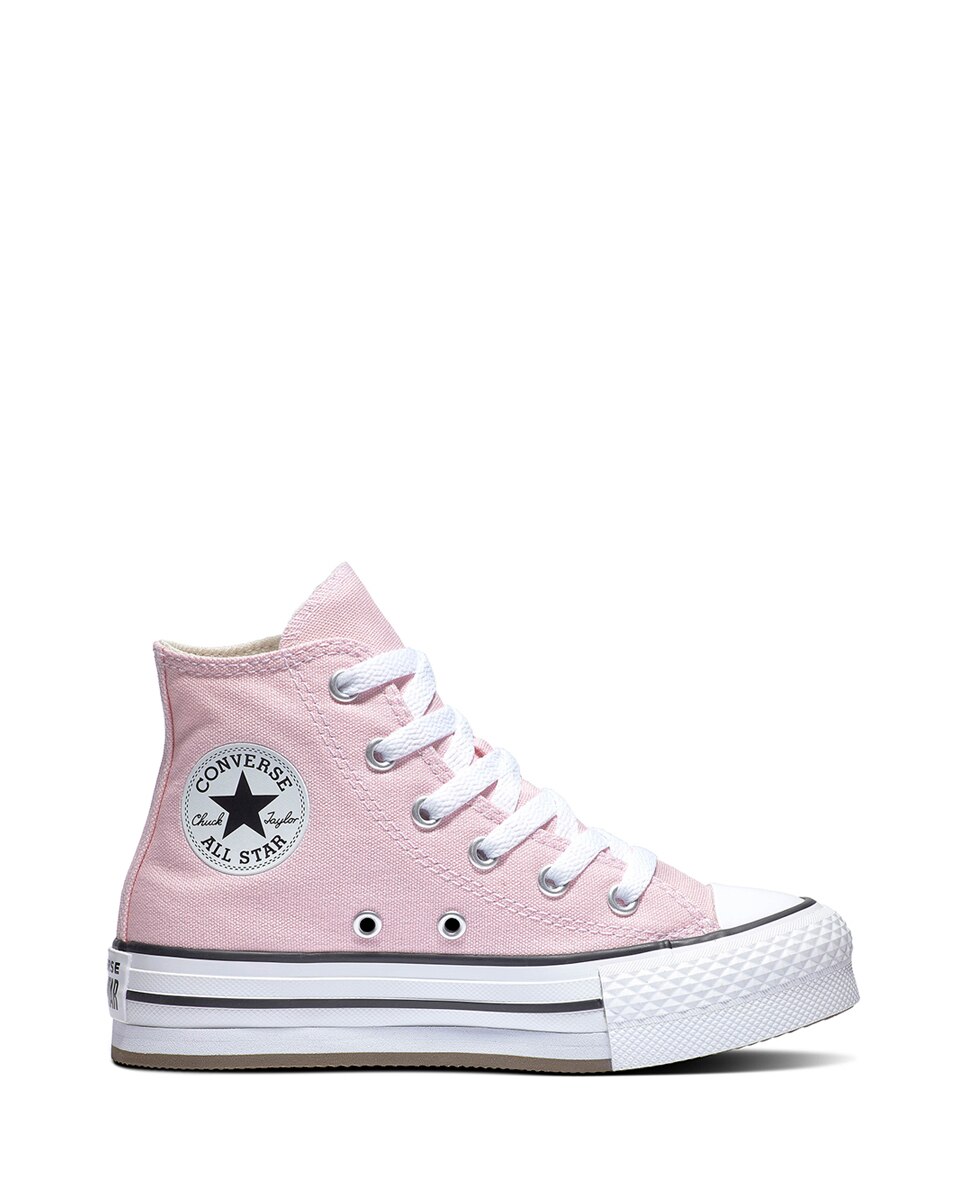 Sapatilhas Casual Altas de Criança Chuck Taylor All Star Eva Lift Platform Seasonal Color Rosa-1