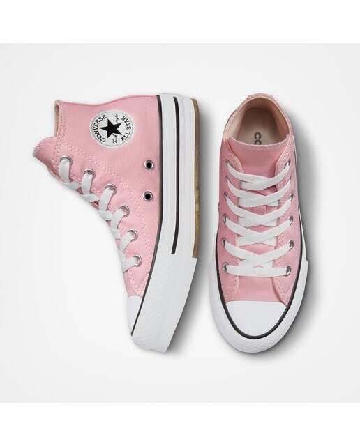 Sapatilhas Casual Altas de Criança Chuck Taylor All Star Eva Lift Platform Seasonal Color Rosa-3