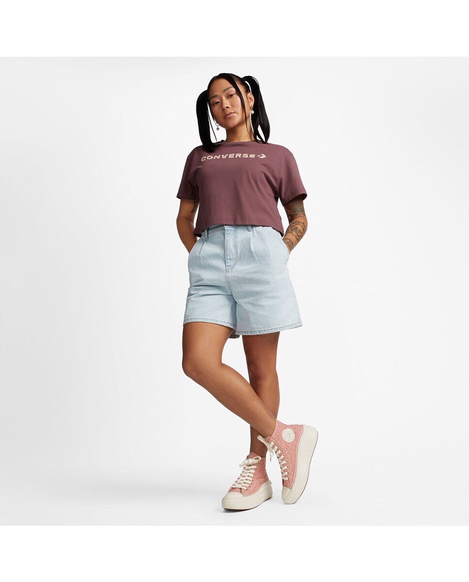 Sapatilhas Casual de Mulher Chuck Taylor All Star Move Festival Daisy Cord Altas Rosa-9