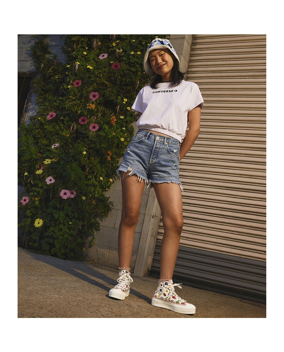 Sapatilhas Casual Altas de Mulher Chuck Taylor All Star Lift Festival Juicy Green Graphic Estampado-10