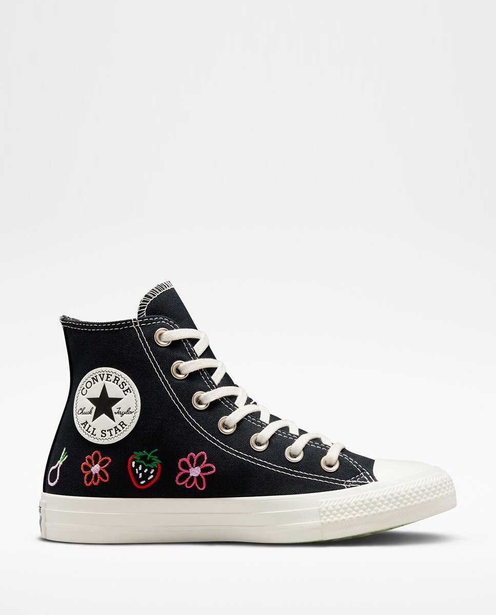 Sapatilhas Casual de Mulher Chuck Taylor All Star Festival Juicy Green Graphic Altas Preto-1
