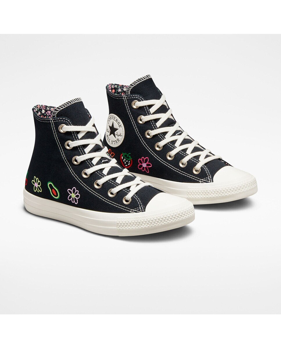 Sapatilhas Casual de Mulher Chuck Taylor All Star Festival Juicy Green Graphic Altas Preto-2