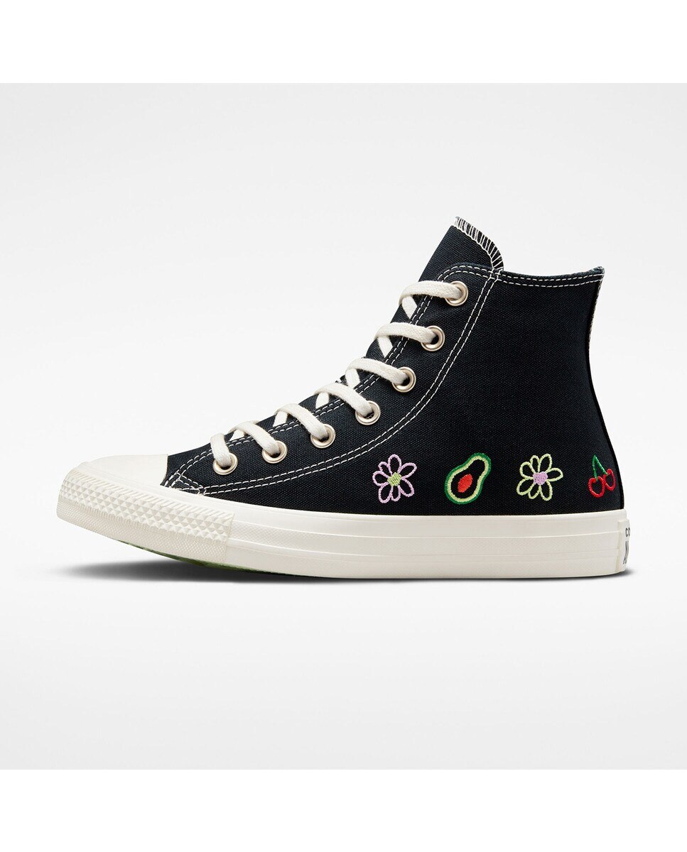 Sapatilhas Casual de Mulher Chuck Taylor All Star Festival Juicy Green Graphic Altas Preto-4