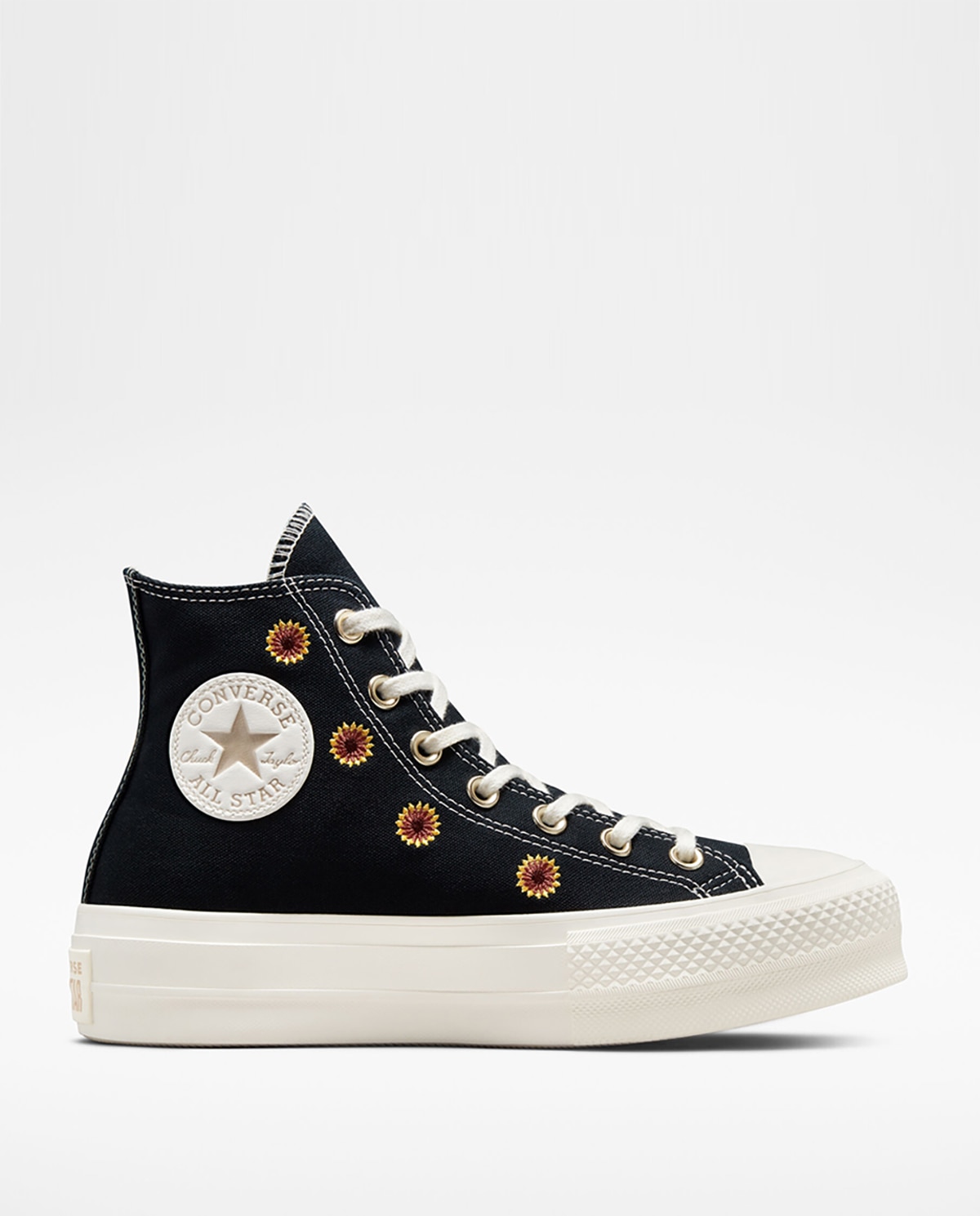 Sapatilhas Casual de Mulher Chuck Taylor All Star Lift Festival Crochet Altas Preto-1