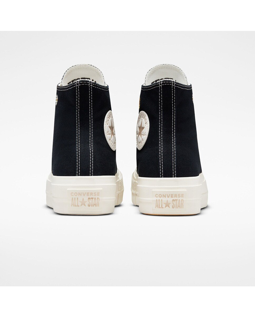 Sapatilhas Casual de Mulher Chuck Taylor All Star Lift Festival Crochet Altas Preto-5
