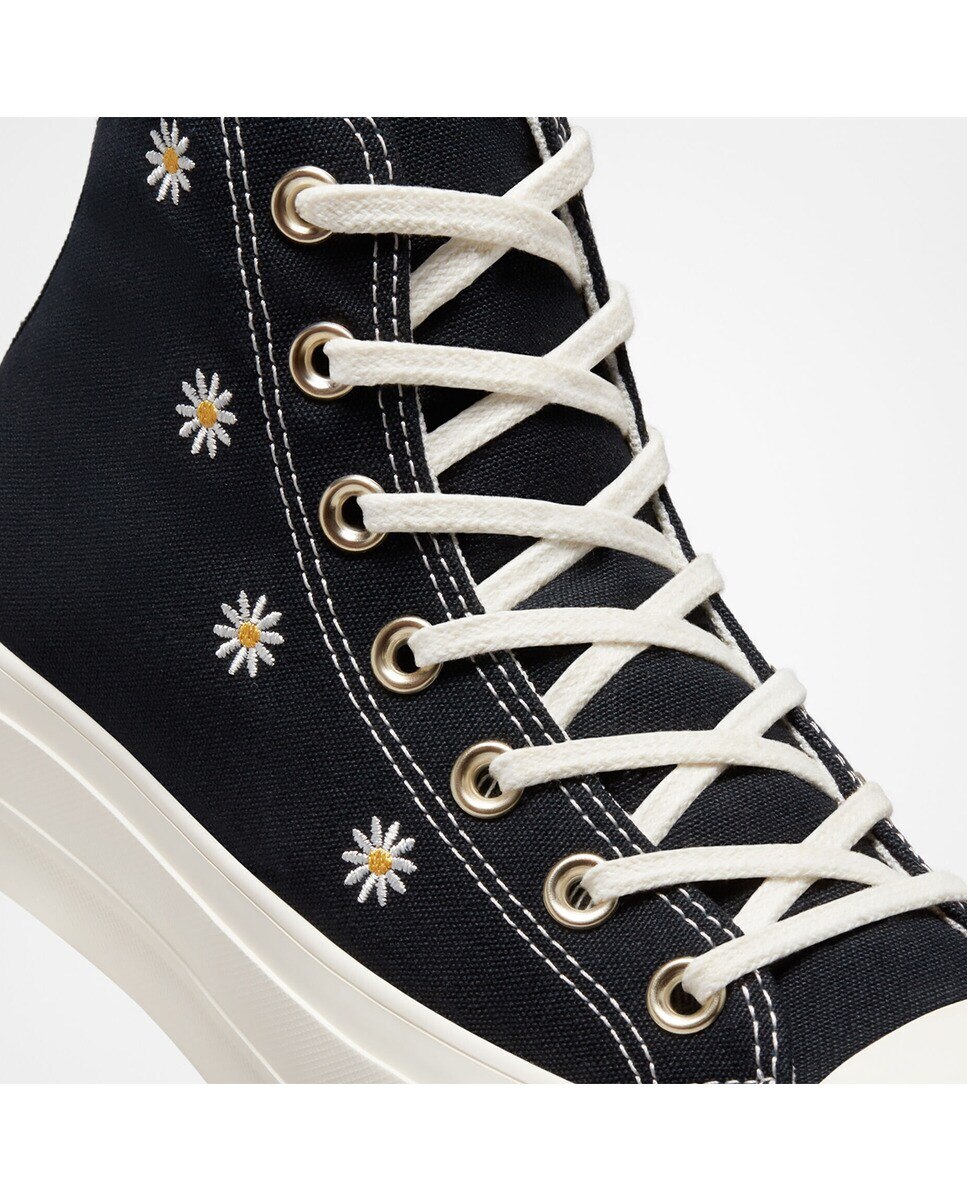 Sapatilhas Casual de Mulher Chuck Taylor All Star Lift Festival Crochet Altas Preto-8