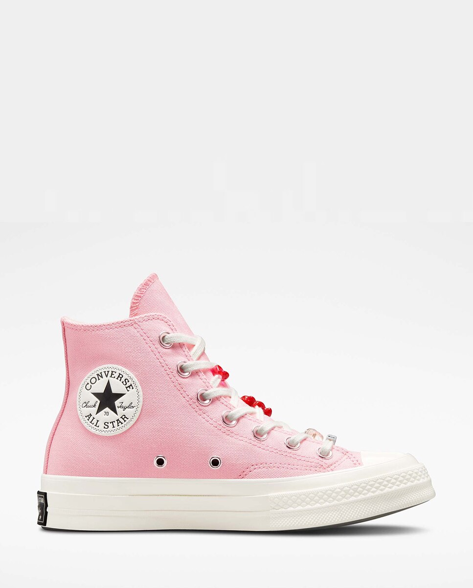Sapatilhas Casual de Mulher Chuck 70 Pop Words Altas Rosa-1