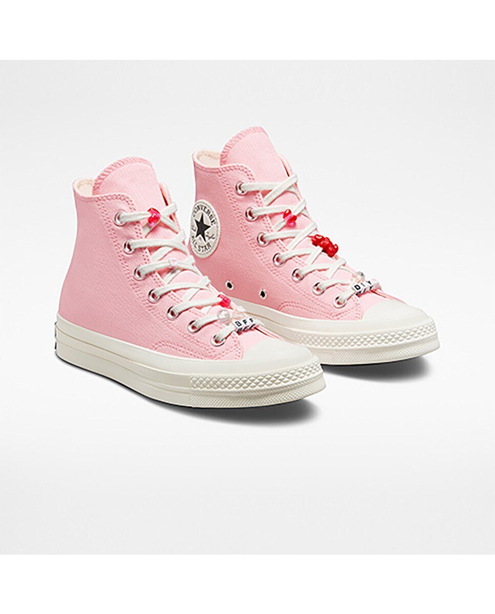 Sapatilhas Casual de Mulher Chuck 70 Pop Words Altas Rosa-2