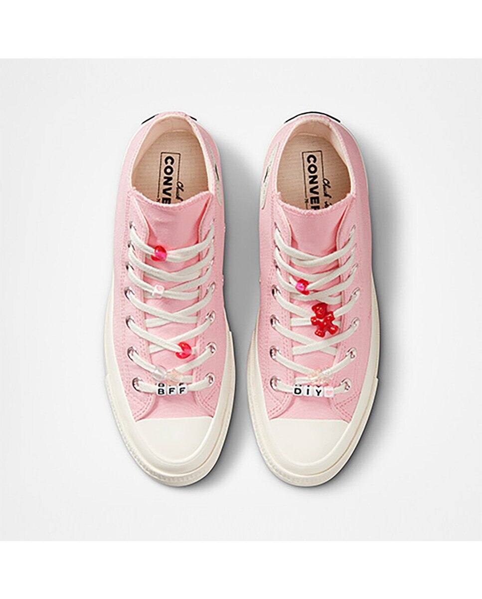 Sapatilhas Casual de Mulher Chuck 70 Pop Words Altas Rosa-8