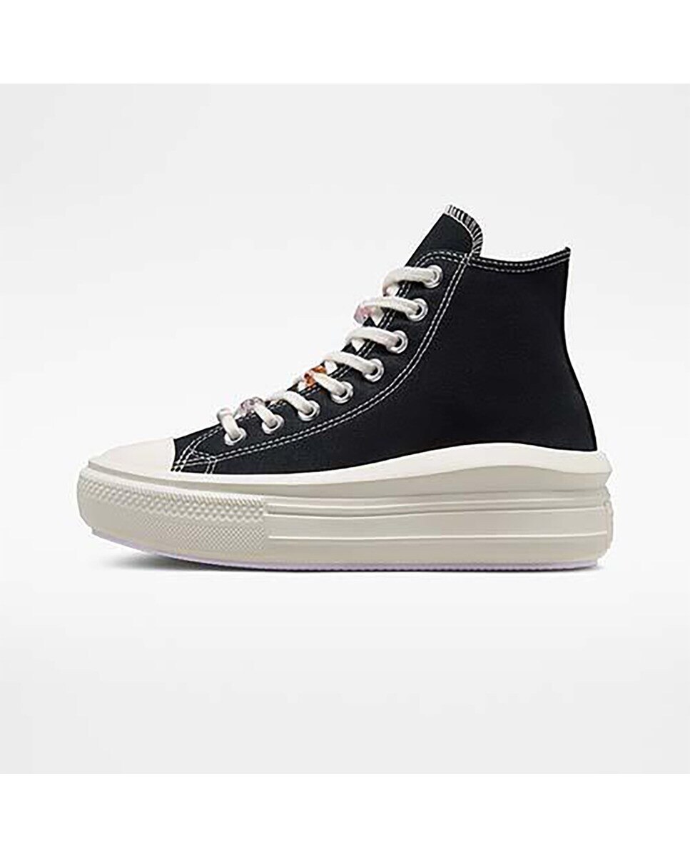 Sapatilhas Casual de Mulher Chuck Taylor All Star Move Pop Words Altas Preto-4