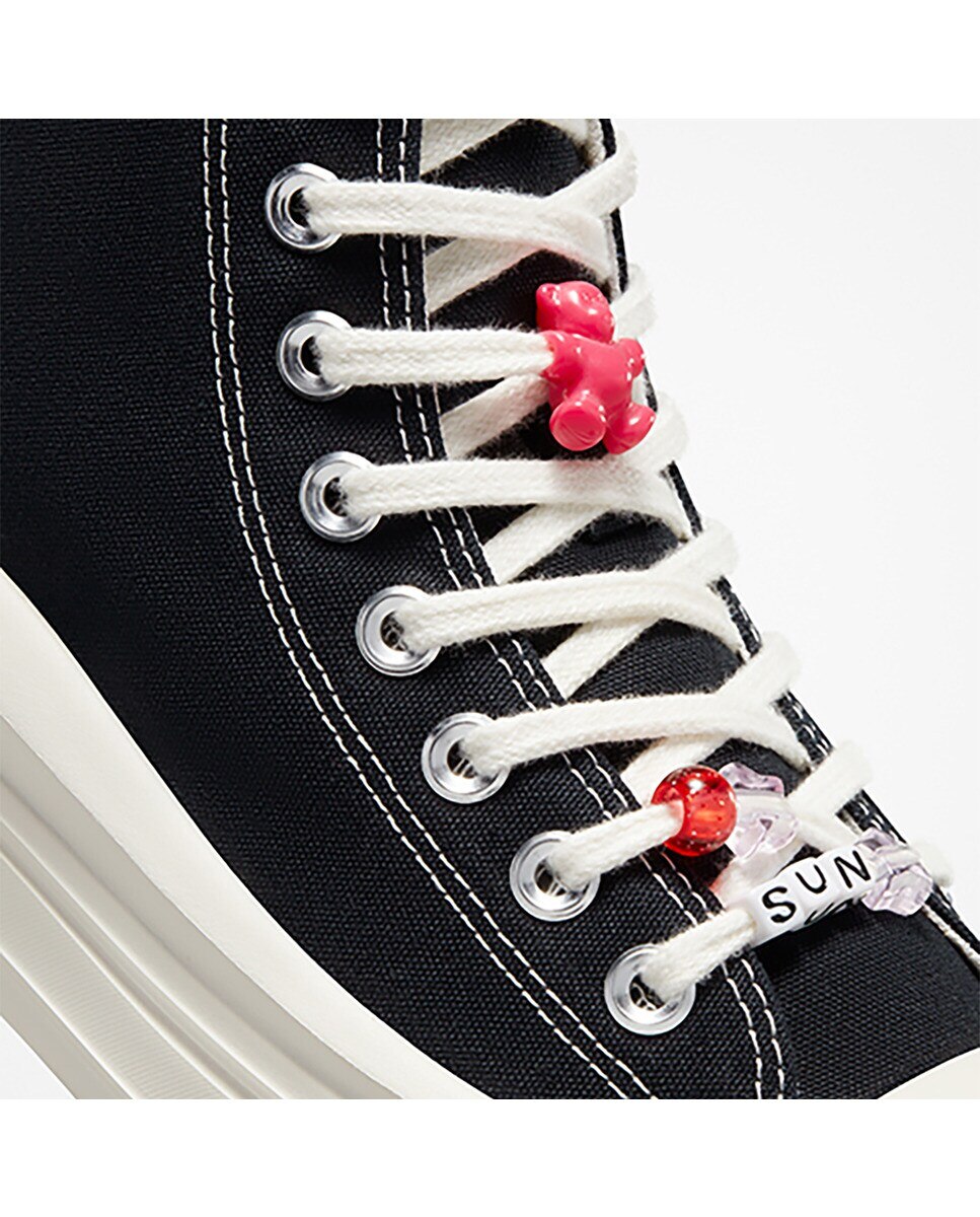 Sapatilhas Casual de Mulher Chuck Taylor All Star Move Pop Words Altas Preto-7