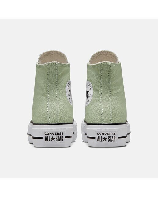 Sapatilhas Casual Altas de Mulher Chuck Taylor All Star Lift Platform Seasonal Color Verde-claro-4