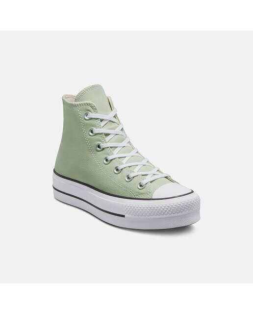 Sapatilhas Casual Altas de Mulher Chuck Taylor All Star Lift Platform Seasonal Color Verde-claro-5