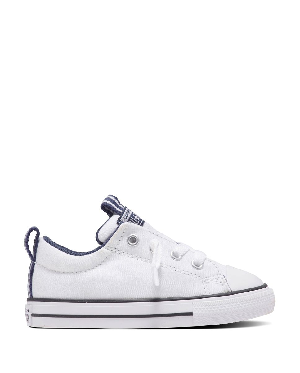 Sapatilhas Casual Baixas de Bebé Chuck Taylor All Star Street Varsity Club Branco / Azul-marinho-1
