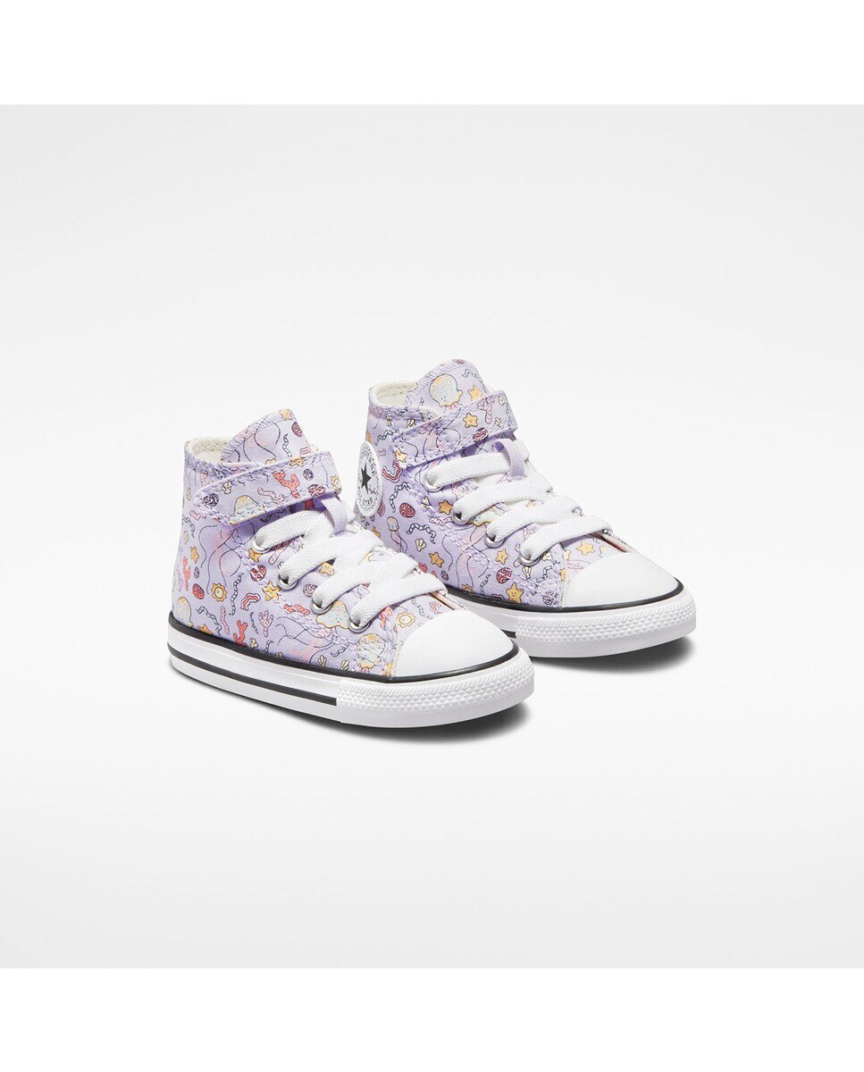 Sapatilhas Casual de Bebé Chuck Taylor All Star 1V Easy-On Majestic Mermaids Alta Violeta-2