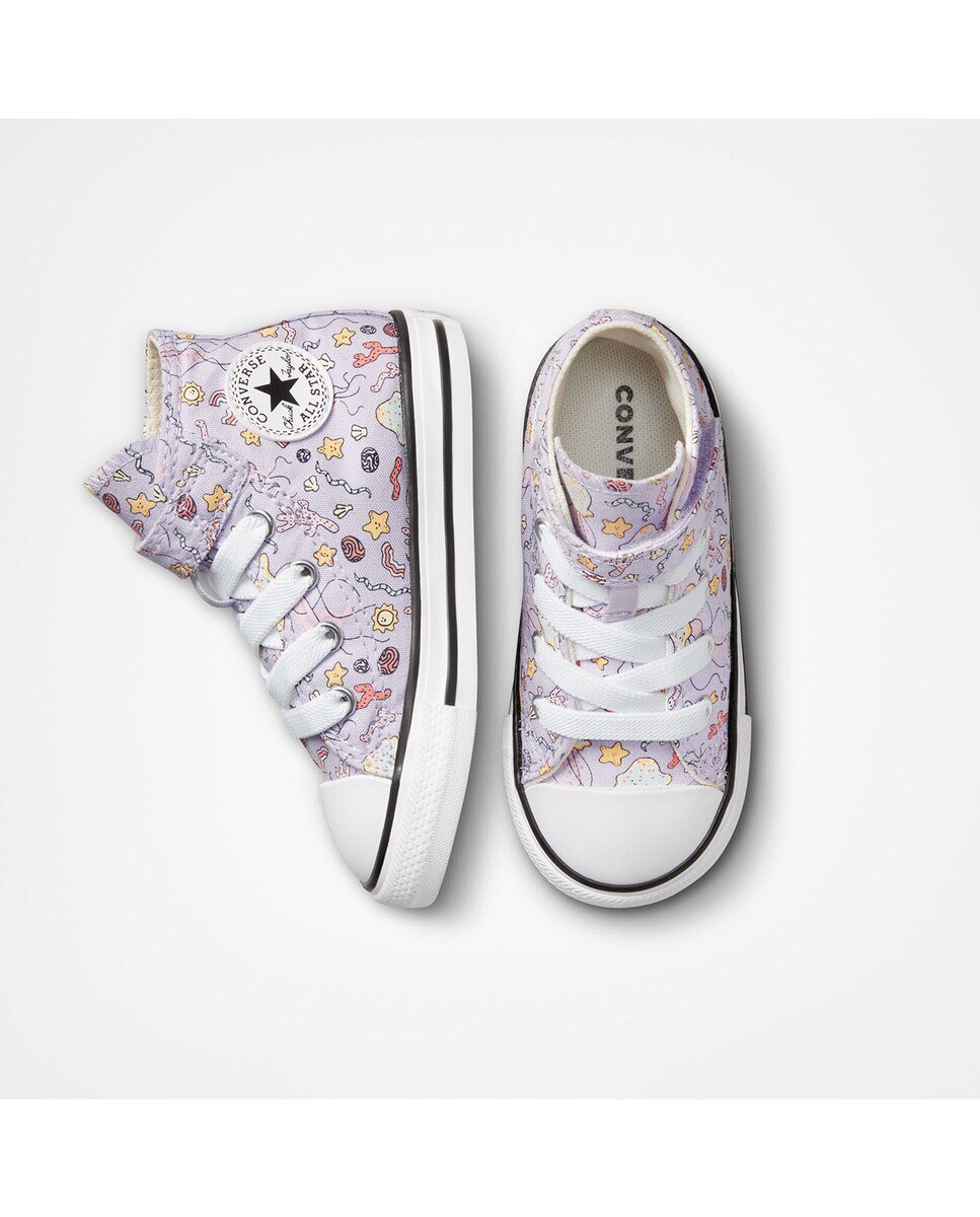 Sapatilhas Casual de Bebé Chuck Taylor All Star 1V Easy-On Majestic Mermaids Alta Violeta-3