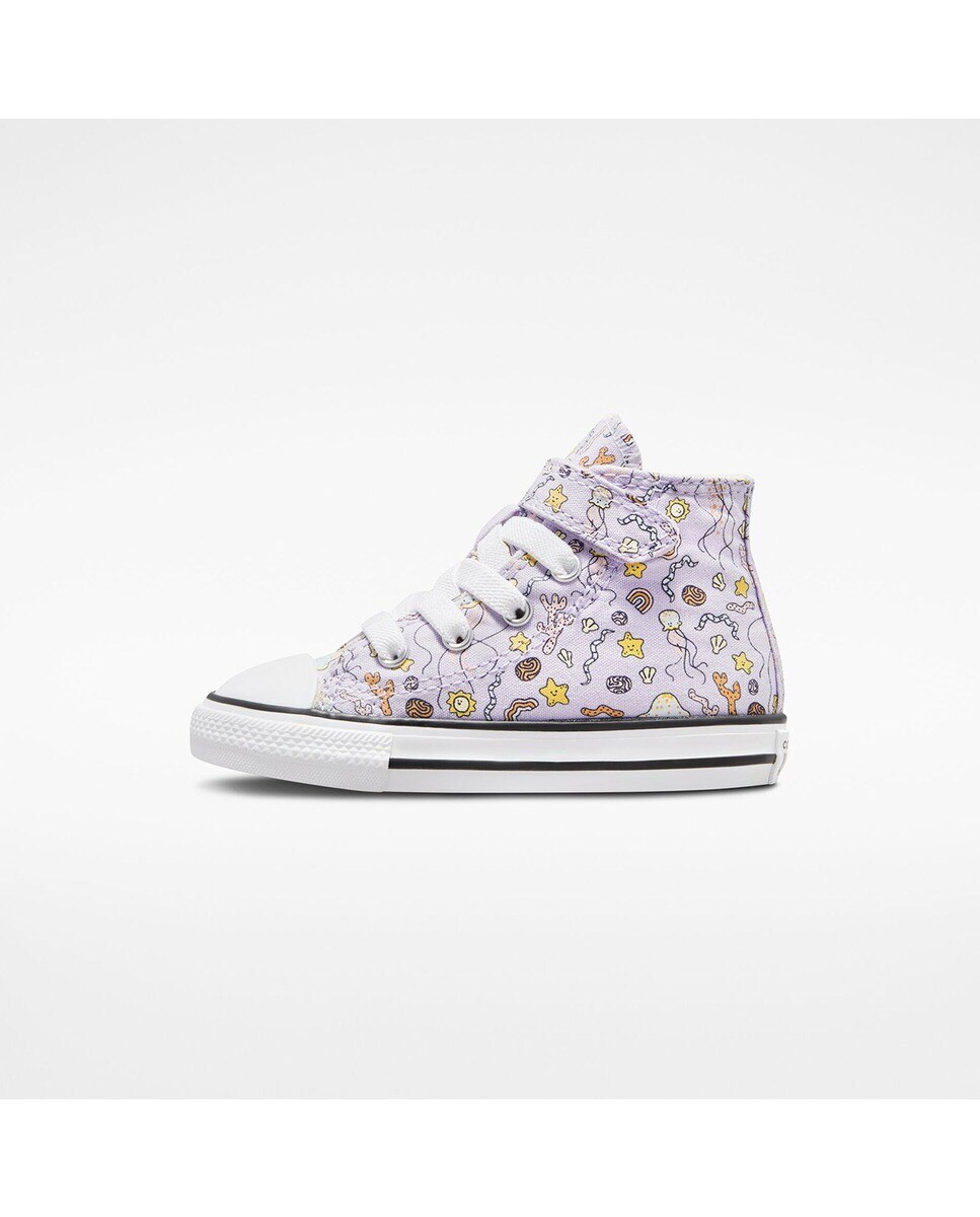 Sapatilhas Casual de Bebé Chuck Taylor All Star 1V Easy-On Majestic Mermaids Alta Violeta-4