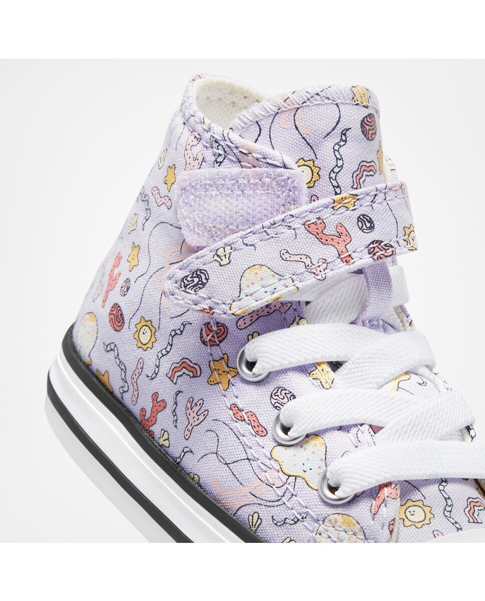Sapatilhas Casual de Bebé Chuck Taylor All Star 1V Easy-On Majestic Mermaids Alta Violeta-7