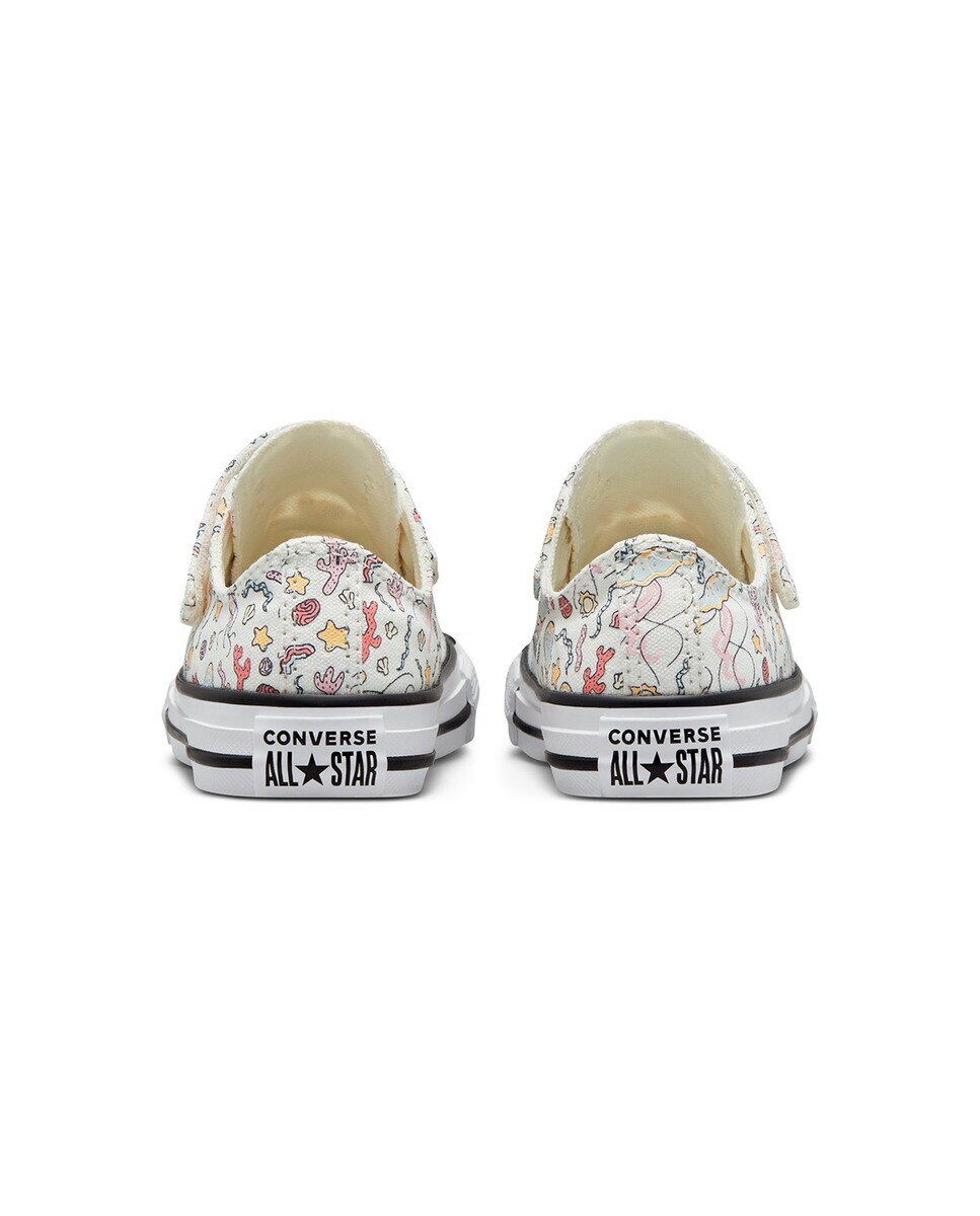 Sapatilhas Casual de Criança Chuck Taylor All Star 1V Easy-On Majestic Mermaids Baja Converse Branco / Rosa-5