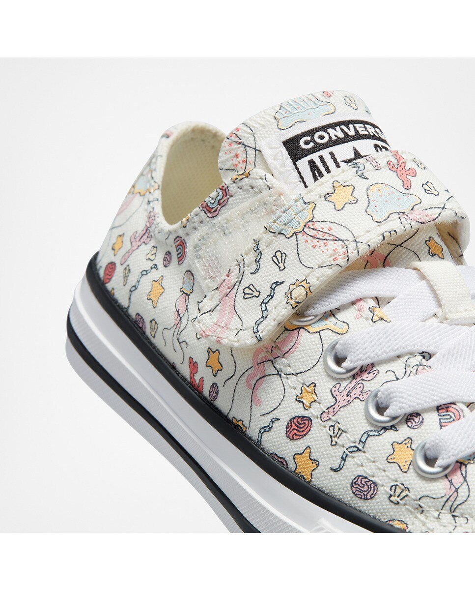 Sapatilhas Casual de Criança Chuck Taylor All Star 1V Easy-On Majestic Mermaids Baja Converse Branco / Rosa-7