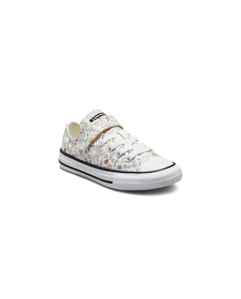 Sapatilhas Casual de Criança Chuck Taylor All Star 1V Easy-On Majestic Mermaids Baja Converse Branco / Rosa-8
