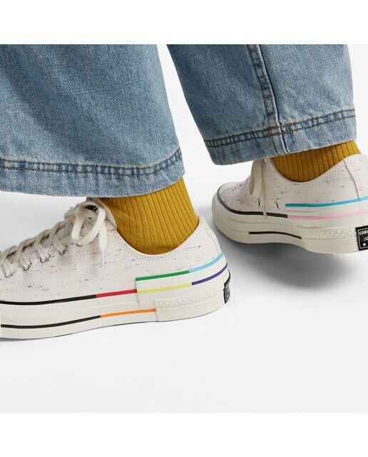 Sapatilhas Baixas Casual Unissexo Chuck 70 Pride Osso-9