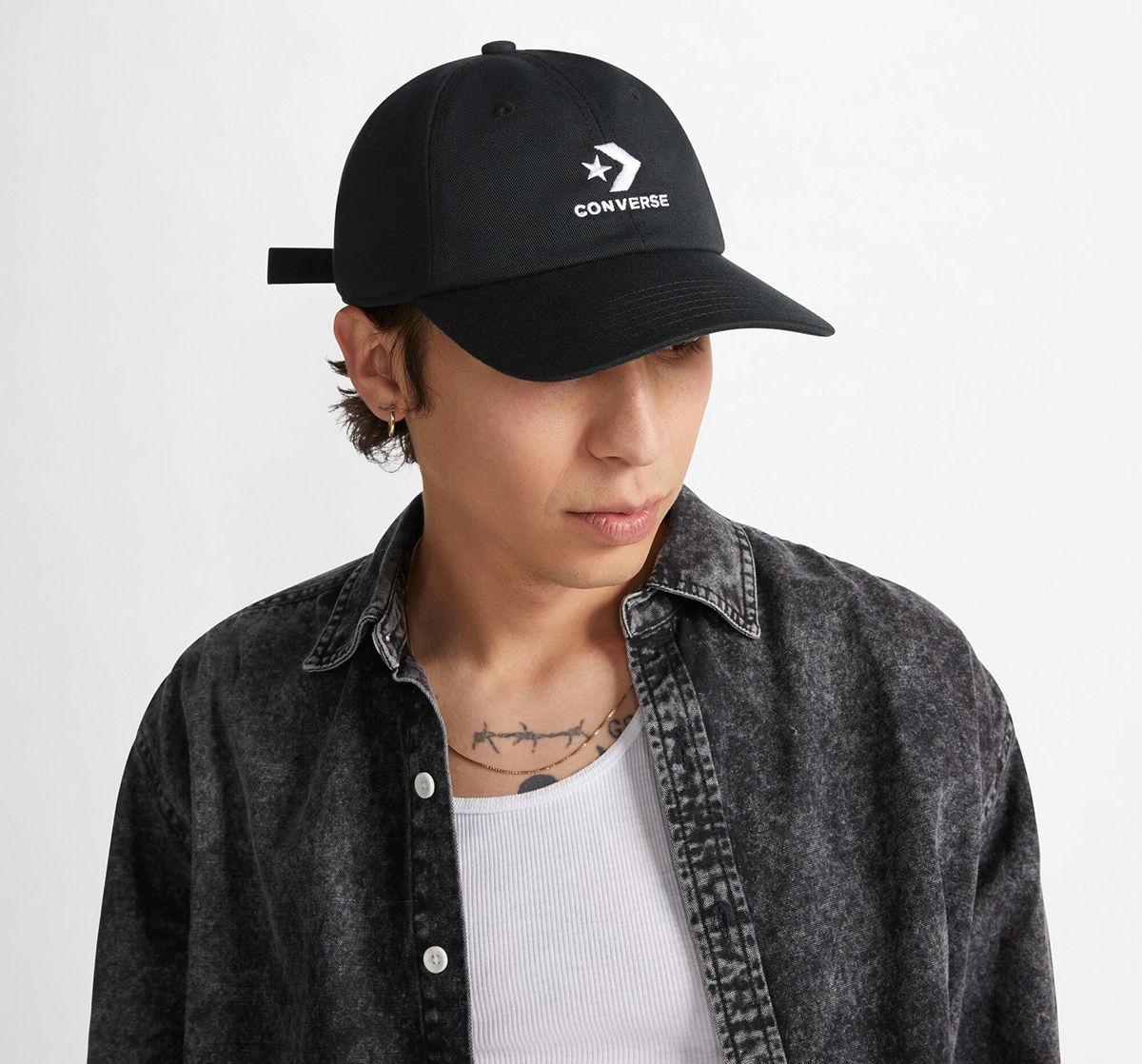 Gorra Baseball Logo Lock-Up Converse Negro Negro-4