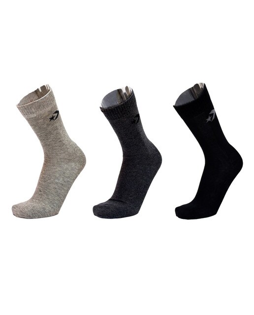 Pack de tres pares de calcetines alto Basic Crew Converse Multicolor Multicolor-1