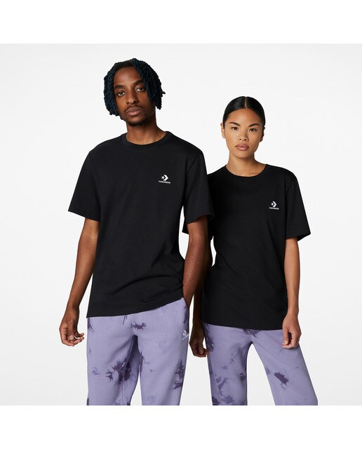 T-shirt Unissexo Go-To Embroidered Star Chevron Preto-2