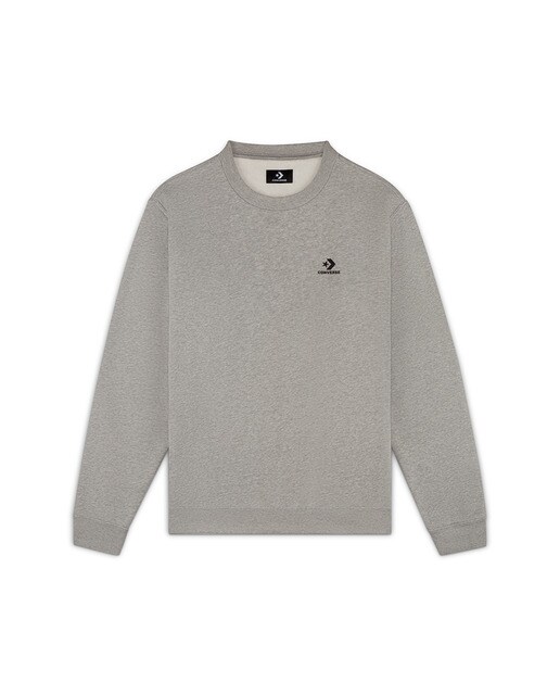 Sweatshirt Unissexo Go-To Embroidered Star Chevron Standard Fit Crew Neck Cinzento-1