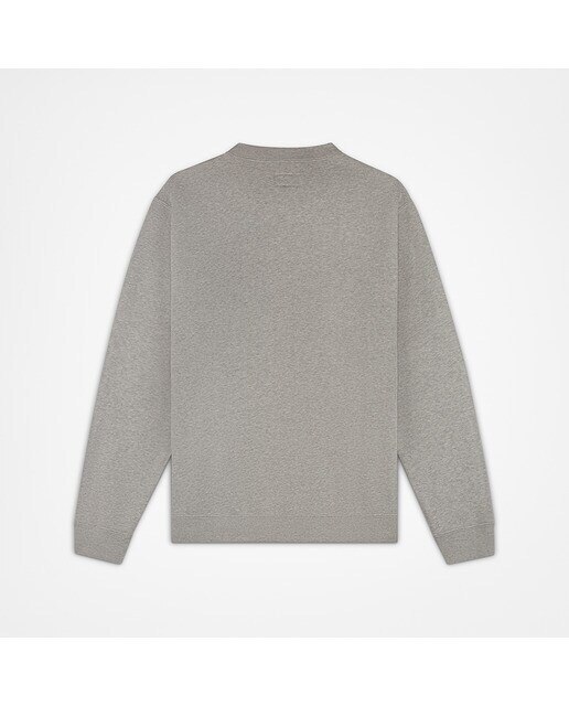 Sweatshirt Unissexo Go-To Embroidered Star Chevron Standard Fit Crew Neck Cinzento-2