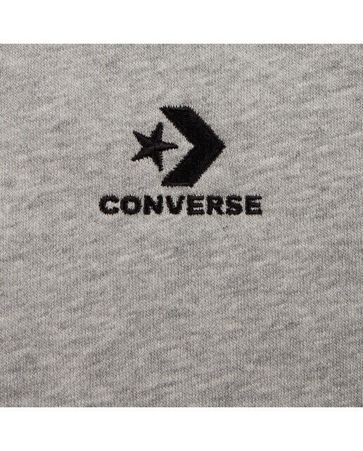 Sweatshirt Unissexo Go-To Embroidered Star Chevron Standard Fit Crew Neck Cinzento-3